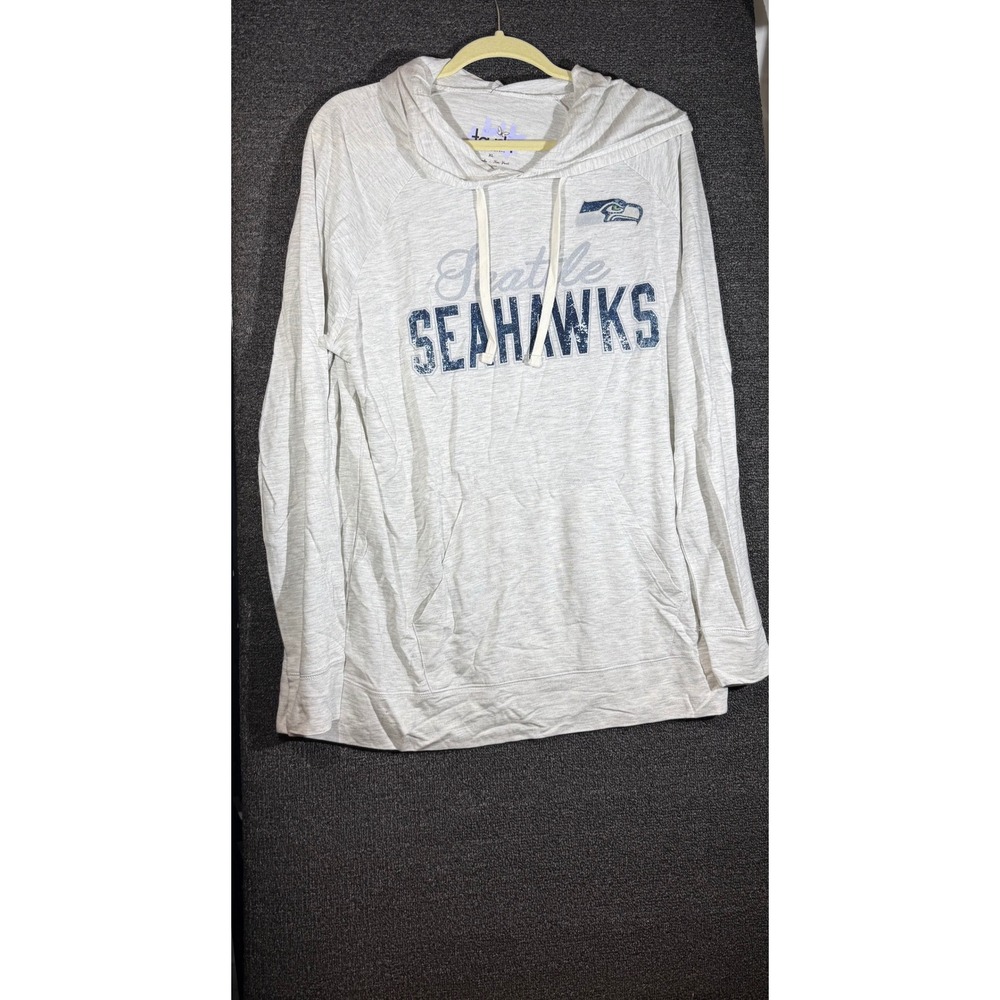Touch Seattle Seahawks Hoodie Women XL Grey NEW Distressed Graphic 20811923
